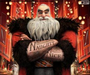 yapboz Kuzey'i, Noel Baba bilinen. Karakteri Efsane Beşli